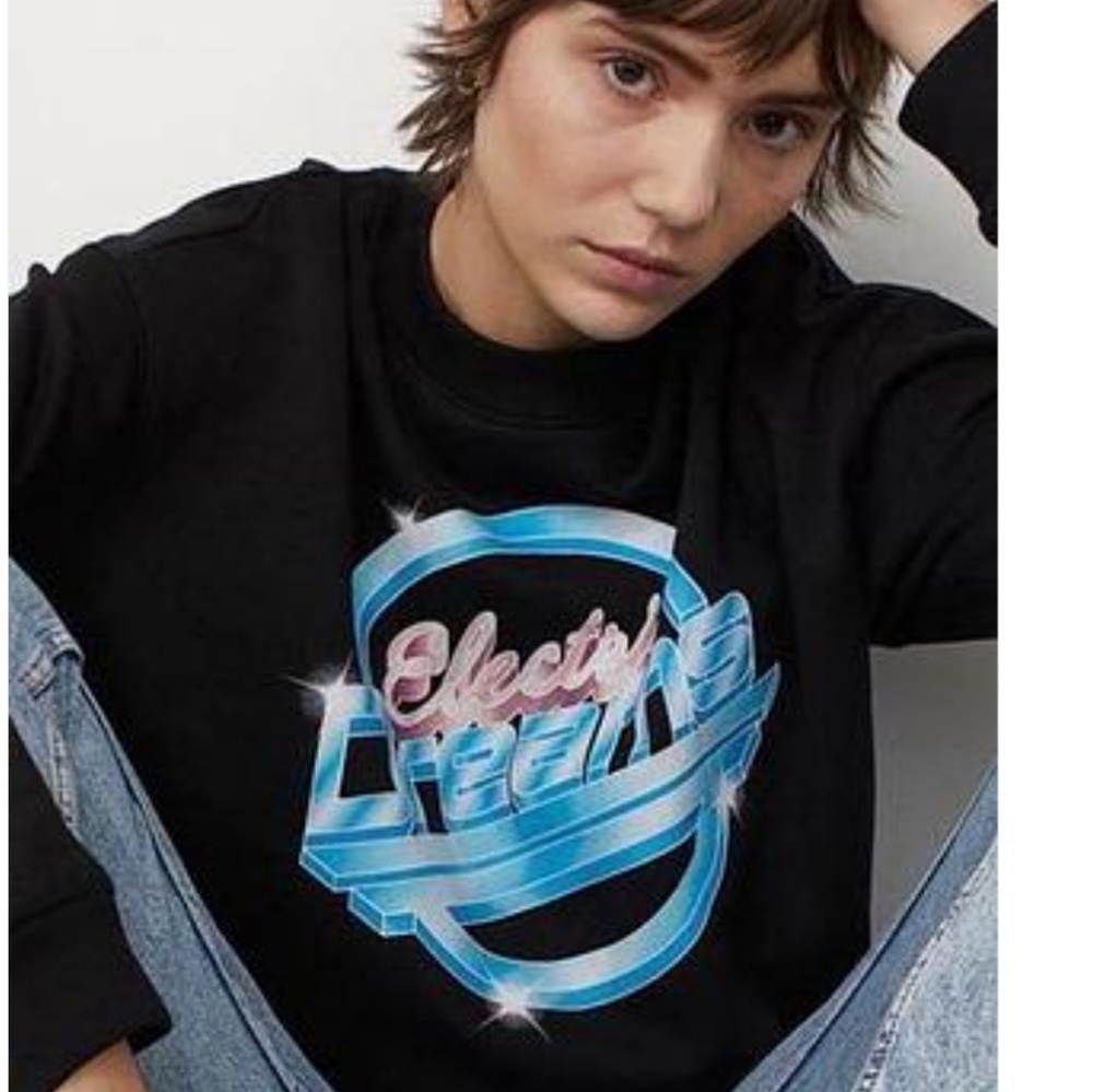 H&M Divided Sweatshirt "Electric Dreams" Size L